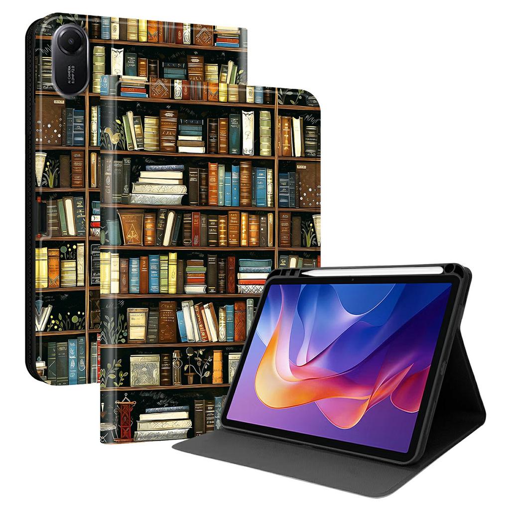 Чехол-книжка из ПУ кожи с рисунком для Xiaomi Redmi Pad 2, чехол-подставка для планшета со слотом для стилуса (Стилус не входит в комплект)