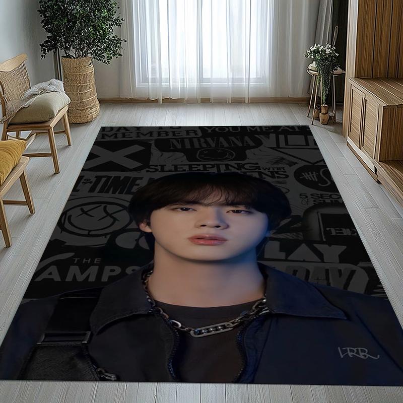Ким Сок Джин Kpop B-BTS Ковер для гостиной нескользящий мягкий ковер для спальни детской игровой комнаты дивана, домашний декор коврик для двери подарок