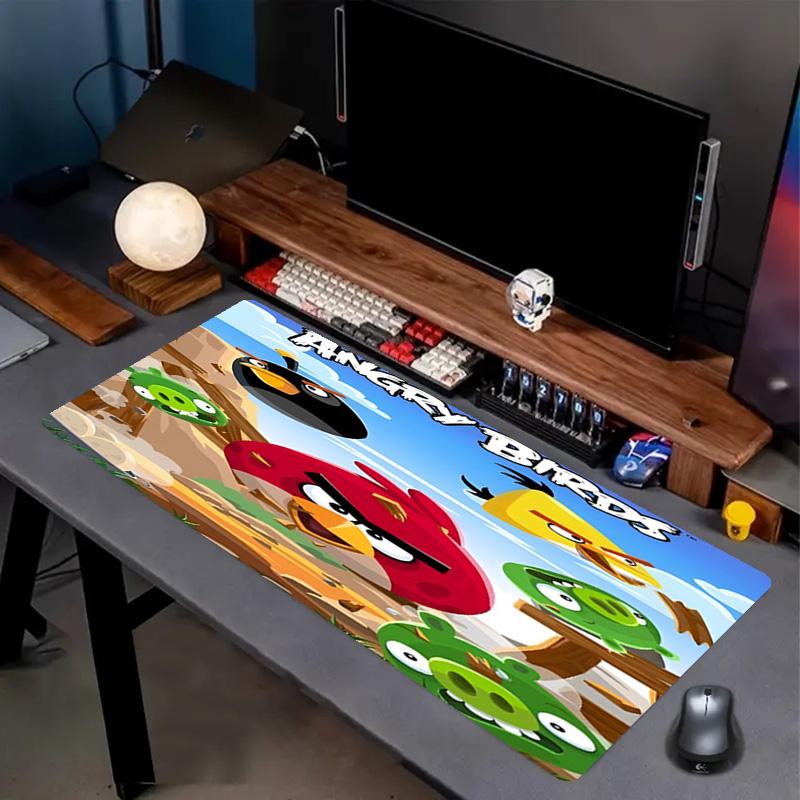 Angry Birds Print Mouse Pad, Anti‑Slip Desktop keyboard Mat, for PC Laptop Gaming Working Daily Use, Cool Festival Surprise Gift