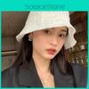 Винтажная хлопковая шляпа рыбака для женщин, летняя, с широкими полями для защиты от солнца