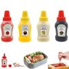 4 PCS Mini Ketchup Bottle Mini Condiment Dispenser Honey Mustard Squeeze Sauce Container for Office BBQ Salad Japanese Style