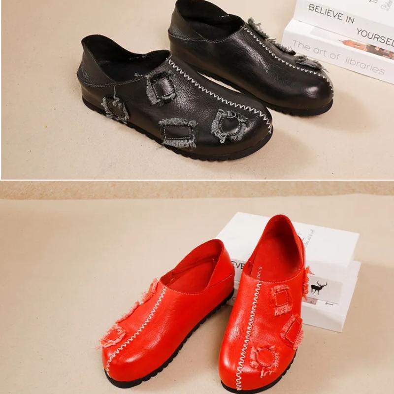 Johnature Женская обувь из натуральной кожи, высококачественные кожаные мокасины, универсальная обувь на плоской подошве на все времена года