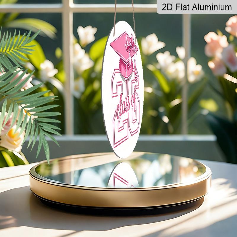 2D Flat Aluminum 2026 Graduation-themed Wall Decoration, Available in Various Sizes. A Fresh and Girly Style, with Soft Pink Tones and Bow Elements