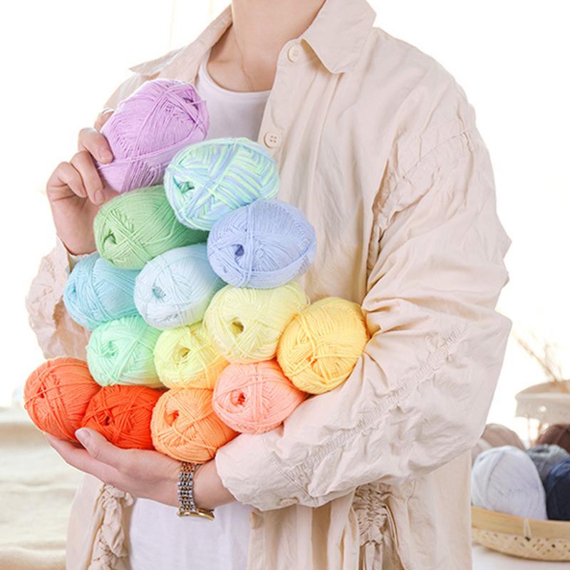 50g/Ball DIY Crochet Yarn Hand Woven Yarn Knitted Fabric Natural Bamboo Cotton Baby High Quality