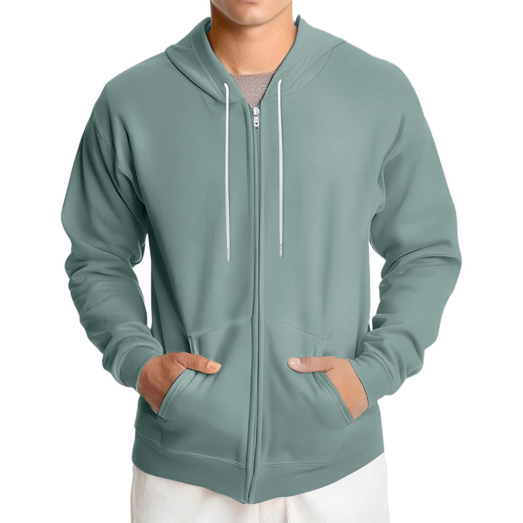 Men's Loose-fitting Casual Hooded Drawstring Jacket