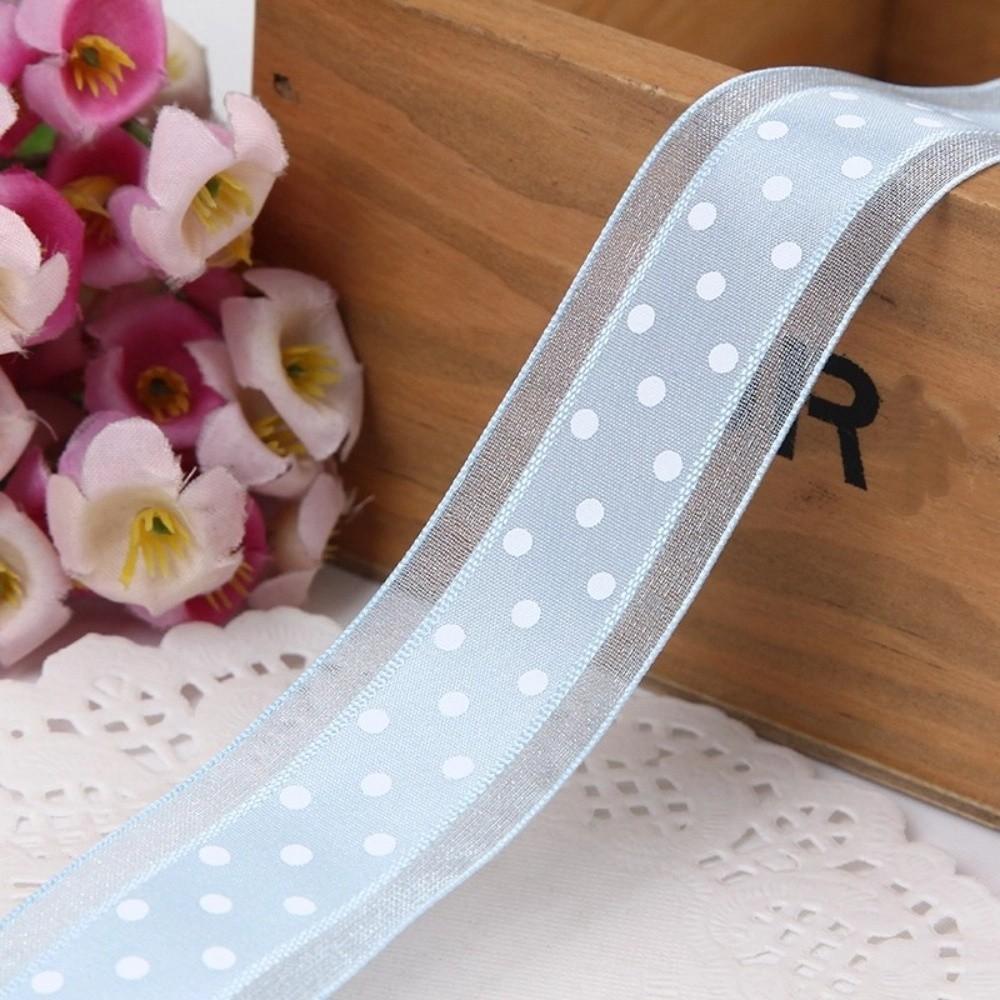 25mm 5meters Organza Ribbon Christmas Wedding Decor Hair Bow Chiffon Lace Ribbon Gift Bouquet Decoration DIY Sewing Fabric