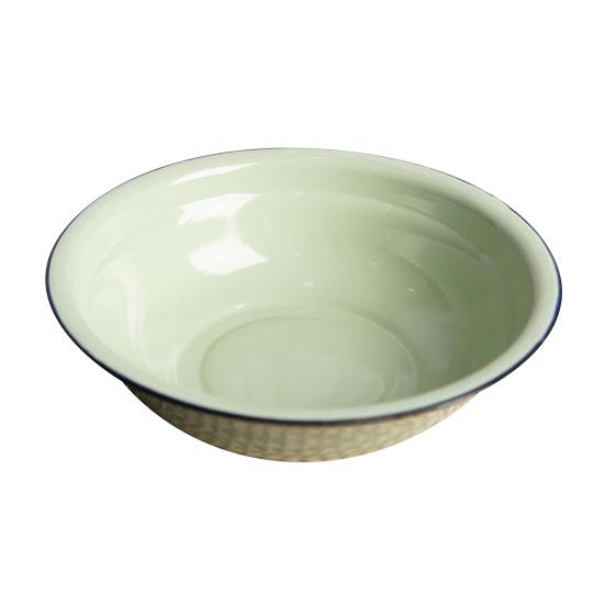 Прочная винтажная эмалированная многофункциональная тарелка для супа для кухни