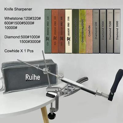 Ruihe Rehoo Металлический держатель для заточки ножей с фиксированным углом, вращающийся на 360°, RH006