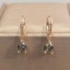 Fashion Drop Shape Cubic Zirconia Dangle Earrings for Women Jewelry Party Accessories