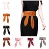 Ribbon PU Leather Waist Belt Waist Belts Wide Belt Soft Knotted Belt Clothing Decoration