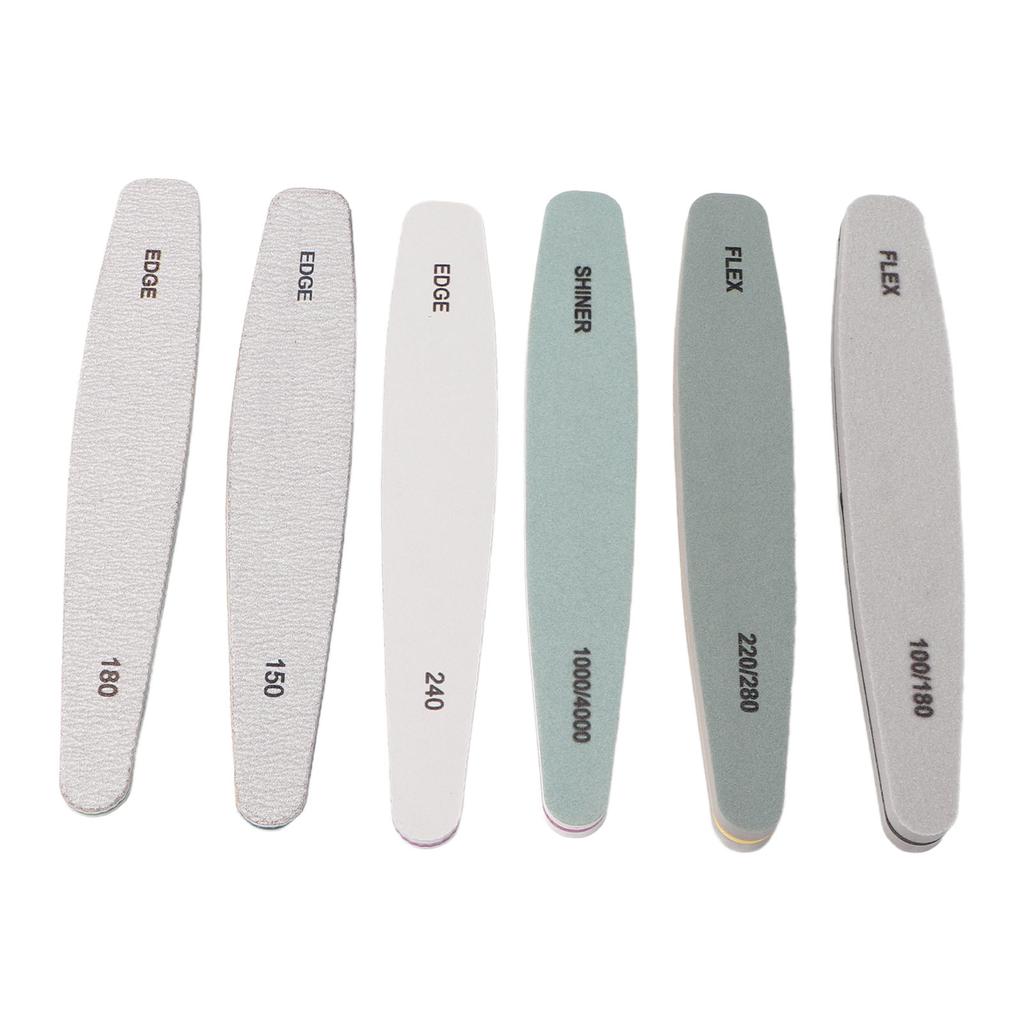 Nail File Professional Reusable Washable Curved Manicure Nail File Tool for Salon Pedicure