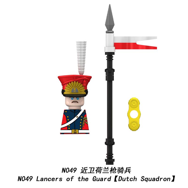 Napoleonic Wars Military Soldiers Building Blocks British France Prussia Cavalry Army Russian Infantry Figures Bricks Kids Toys