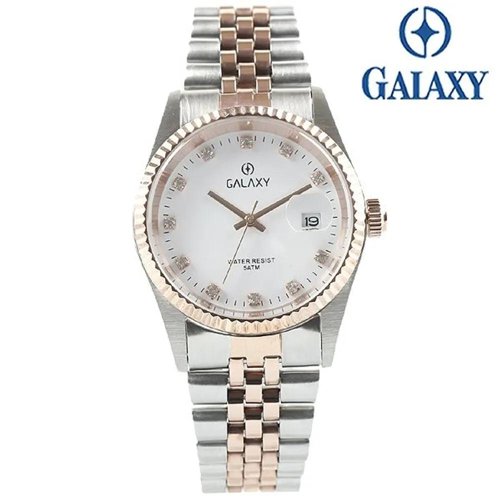 Galaxy 50M Waterproof Men's/Women's Couple Wristwatch QT7013ME/QT7013FE