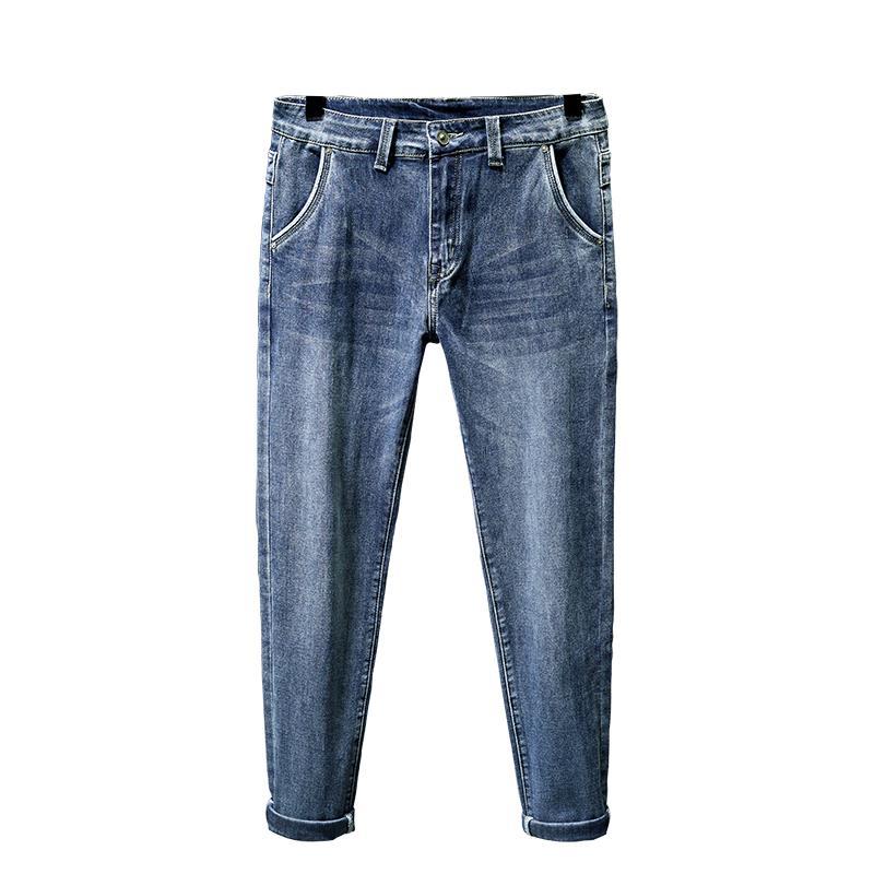 Men's Jeans Stretch Leisure Business Slim Straight Pants