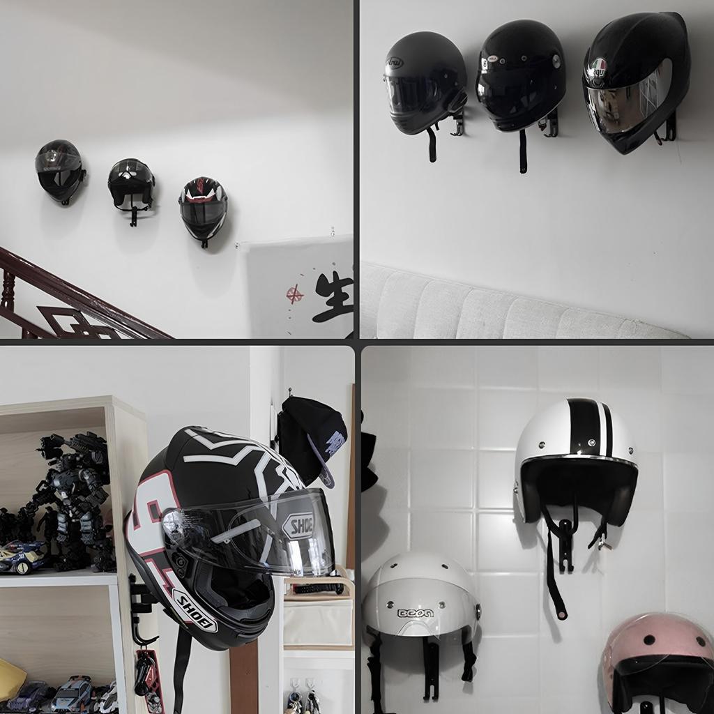 MIMIA Helmet Holder, Helmet Rider Suit, Wall Mounted, Helmet Stand, Helmet Storage, Helmet Hanger,