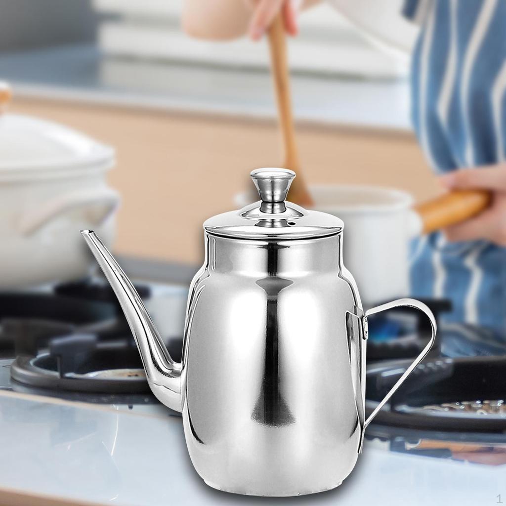 Кухонная кастрюля для масла из нержавеющей стали для плавного наливания