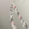 Fashion Y2K Pink Star Pearl Beaded Phone Chain Strap Lanyard Lovely Charm Bag Accessories Car Key Chains Unisex Jewelry Decor
