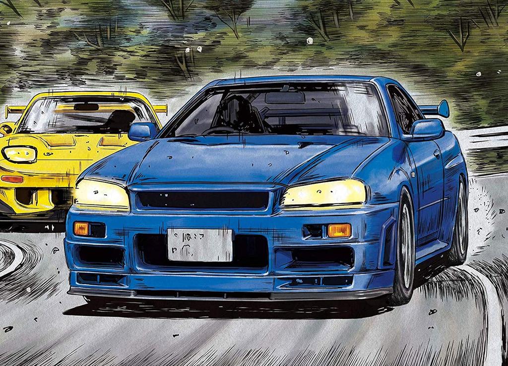 Aoshima Bunka Kyozai Initial D 9 Хосино Кодзо BNR34 Skyline Масштабная пластиковая модель Сборный комплект ООО. (АОСИМА) нет. GT-R 1/24