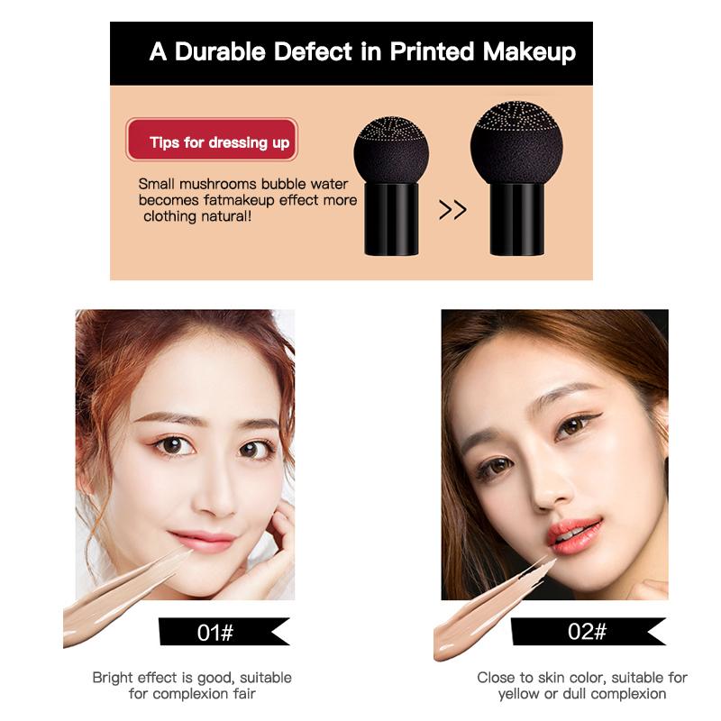 Mushroom Head Air Cushion CC Cream Moisturizing Foundation Air-Permeable Natural Brightening Makeup BB Cream Korean Cosmetics