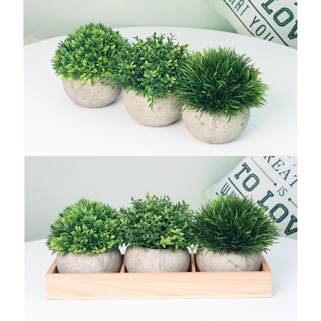 3 упаковки мини-искусственных растений, искусственный горшок с зеленой травой, наборы искусственных растений для моделирования для дома