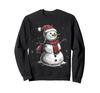 Snowman Christmas Motif Artwork Family Snowman Sweatshirt X-Mas