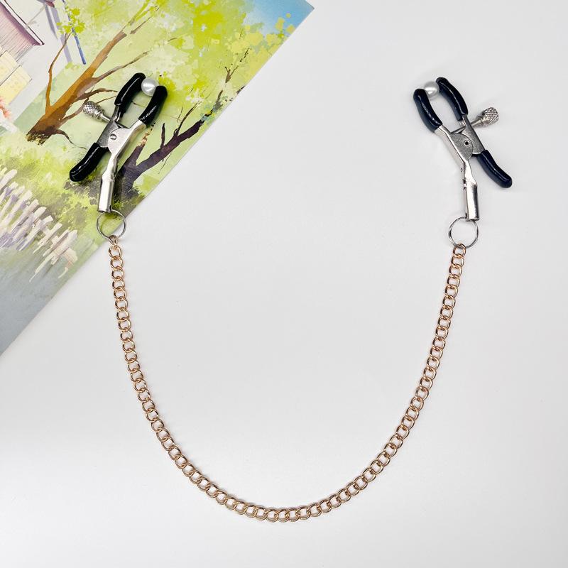 Metal Chain Nipple Milk Clips Breast Massage Clamps Adult Flirting Teasing Erotic Gadgets Bdsm Slave Sex Toys for Couples