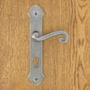 ALBA handle with plate for 72mm insert, STEEL