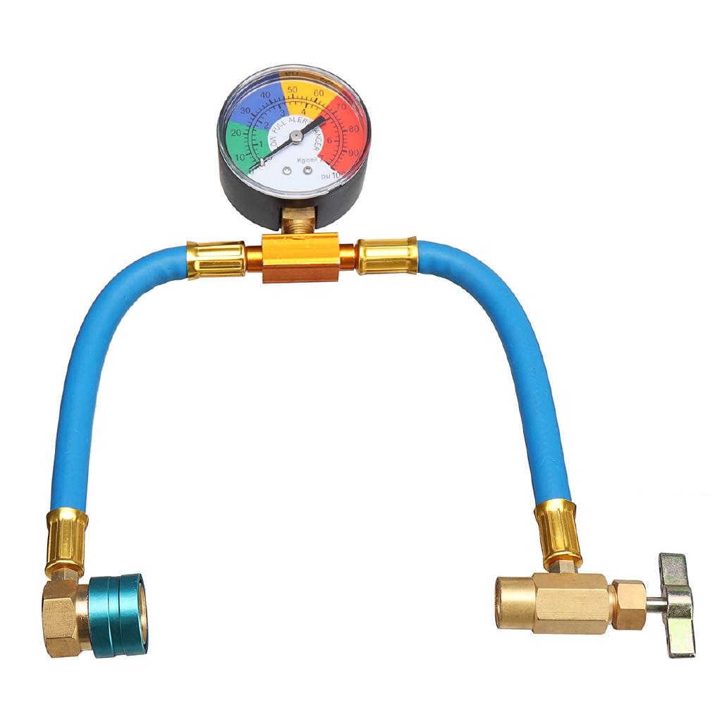 Синий заправочный шланг R-1234yf с манометрическим коллектором, комплект муфт для автомобильного кондиционера, заправочный шланг для давления хладагента A/C