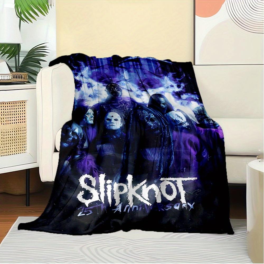 1 шт. Плед Slipknot, Хэви-метал, Музыкальная группа, Фланелевый, Легкий, Мягкий, Для всех сезонов, Идеально подходит для дивана, Офиса, Кровати, Путешествий, Кемпинга, Плед67