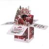 3D Christmas Greeting Card Folding Santa Claus Pop Up Invitation Card Year Cards Navidad Blessing Gift Best Wishes Card