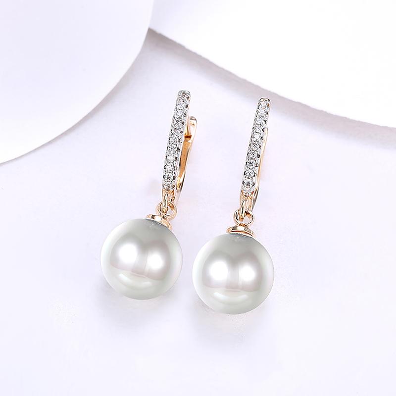 Новое поступление, женские серьги-капли с жемчугом и прозрачным цирконом, свадебные серьги, ювелирные изделия из жемчуга