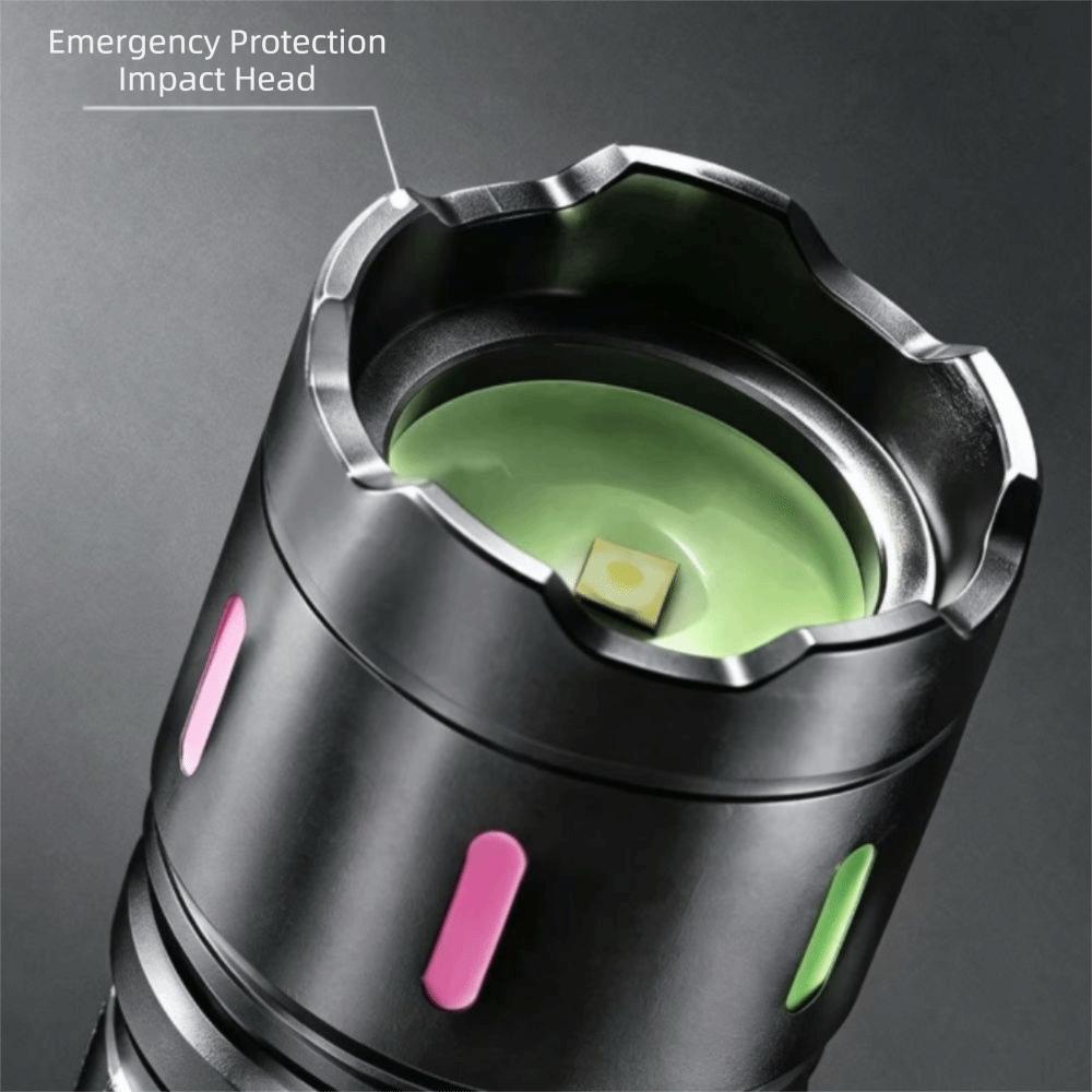 High-Intensity Long-Range Flashlight Bright Small Torch Digital Display Flashlight Night Use