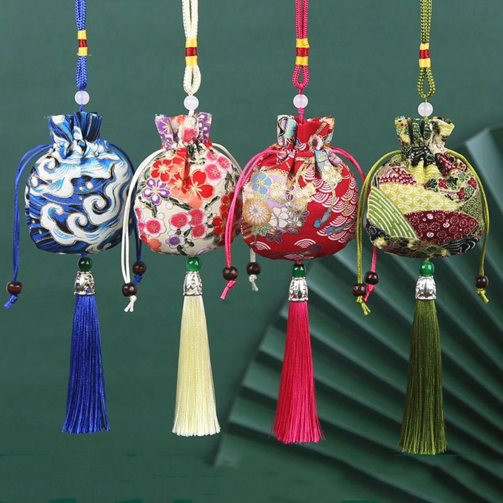 Printing Chinese Style Sachet Hanging Perfume Spice Bag Retro Tassel Small Pouch  Children