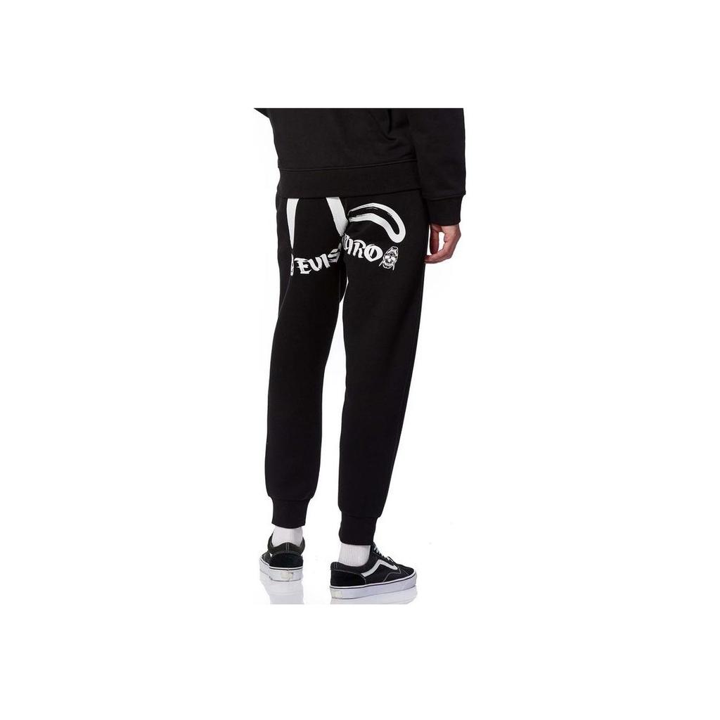 Evisu Yin Yang Печать Чайки Повседневные Брюки Стандартное Издание Мужские брюки Черный 1EAADM9SP333XX