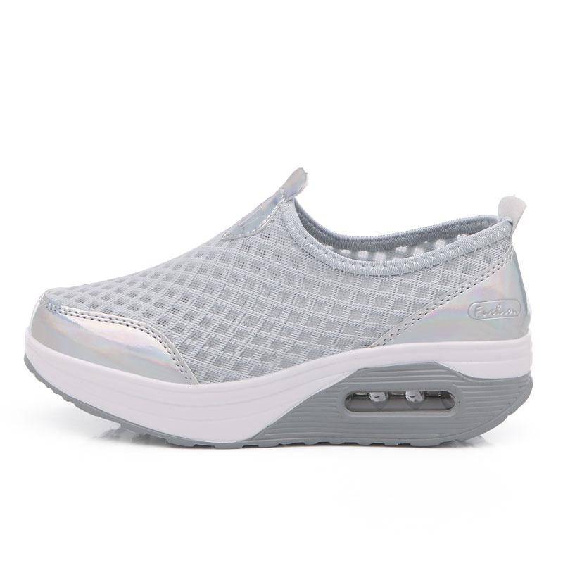2024 Весна Осень Повседневная Женская Обувь Воздушная Сетка Женские Туфли На Плоской Платформе Женские Кроссовки Слипоны Женские Туфли На Танкетке