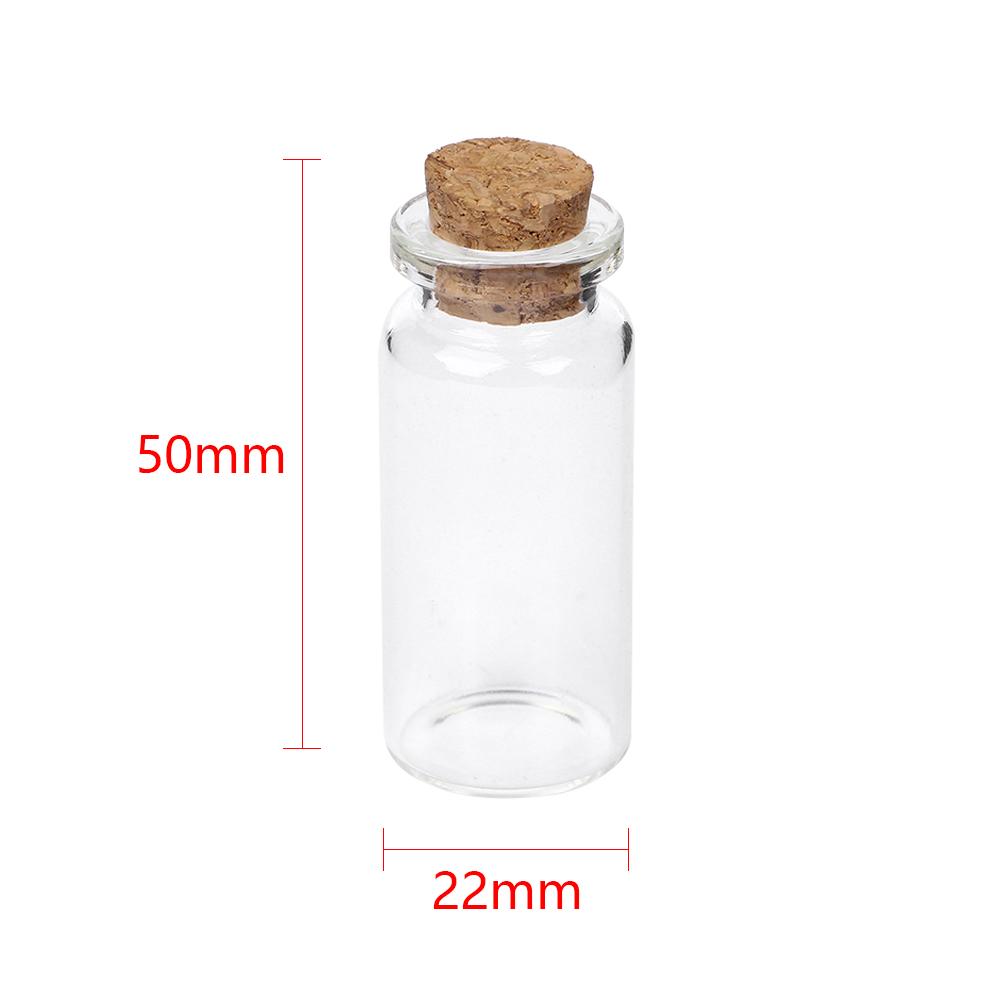 Контейнеры с высокой термостойкостью Стеклянная поделка Мини-стеклянная бутылка с корковой пробкой Мини-баночка для сообщений