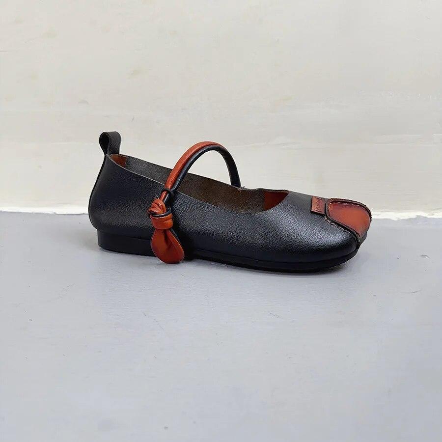 Johnature Разноцветные женские туфли из натуральной кожи на плоской подошве в стиле ретро, ​​универсальная женская обувь ручной работы на мелкой мягкой подошве