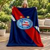 Esporte Clube Bahia blanket Flannel Blanket Soft Cozy Plush Throw for Sofa Bed Lightweight Home Decoration Gifts for Christmas various holidays