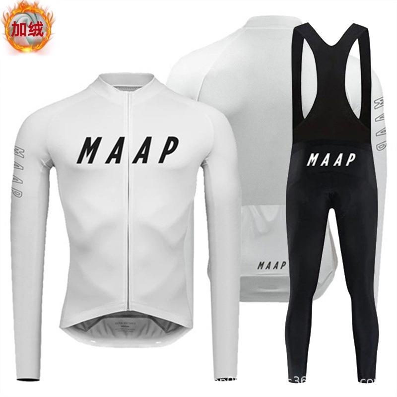 2026 Winter Fleece Cycling Suit Autumn and Winter Cycling Suit Long Sleeve Suit Road Bike Warm Fleece Thickened