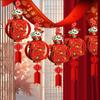 Китайский Год Баннер DIY Подвесной Флаг Домашний Декор Полый Подвесной Потолочный Украшения для