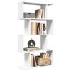 VidaXL 4-Tier Room Divider Shelf White Engineered Wood, Bookcase, Book Holder, Display Shelf, 858102