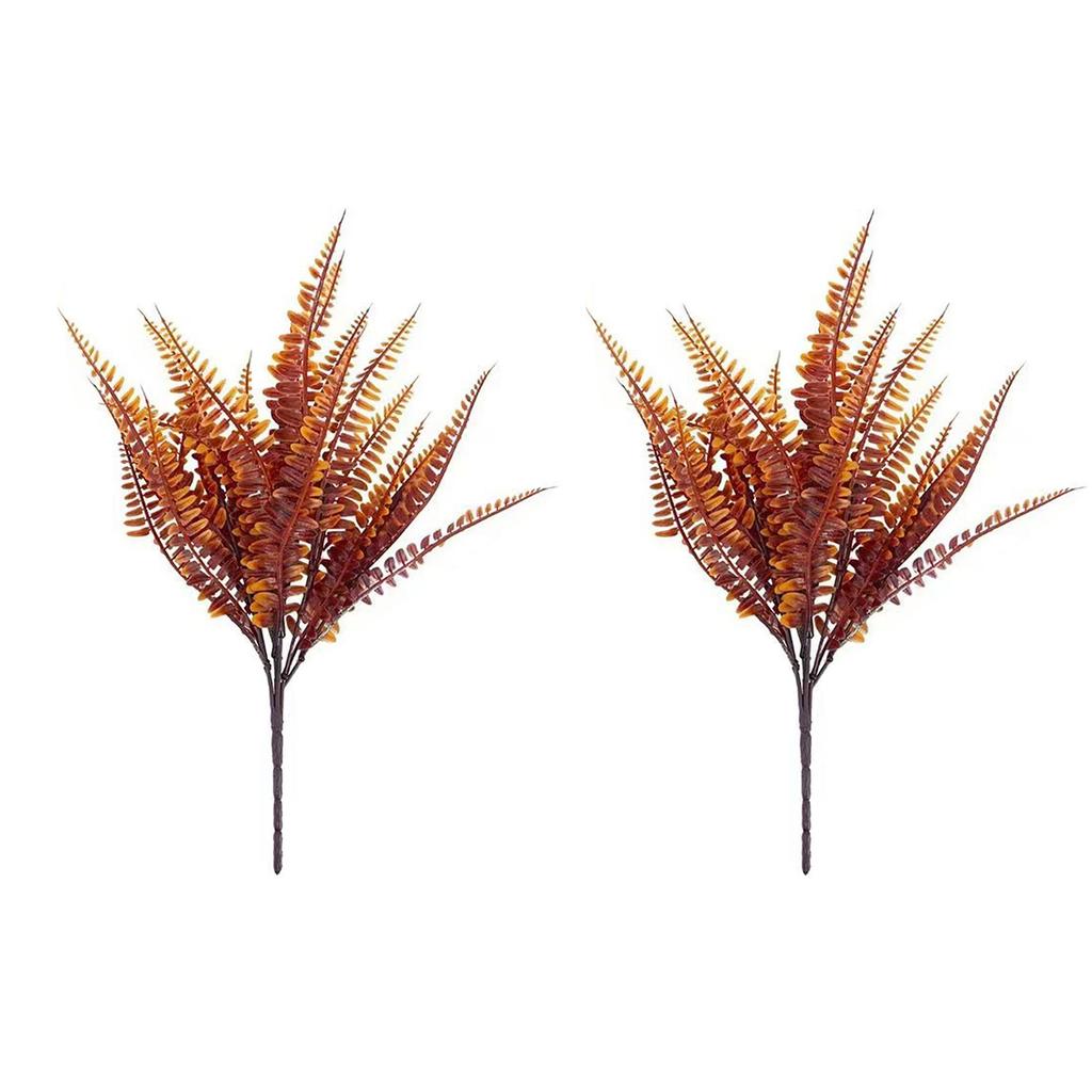 2pcs Simulation Persian Grass Grass Plant Green Wall Decoration Flowers And Green Leaves Fern