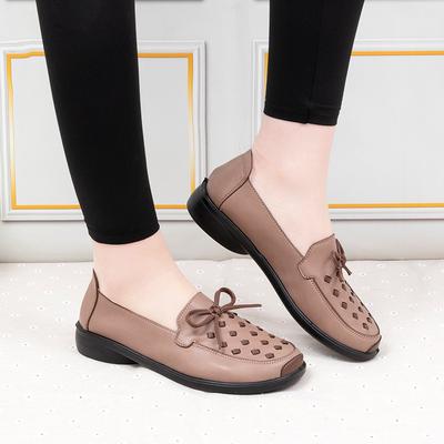 ****** и летние новые старые ******* тканевые туфли женские с**т подошвой для женщин среднего и пожилого возраста нескользящие туфли на плоской подошве Doudou женские б