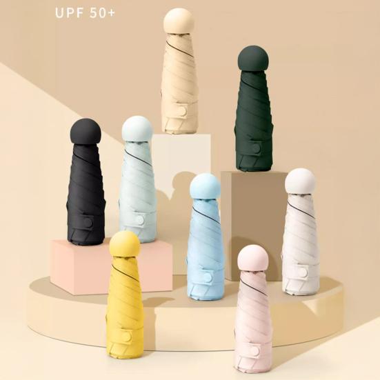 Travel Umbrella UPF 50+ Umbrella with 8 Reinforced Ribs for UV Sun