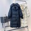Winter Down Cotton Clothes Women's Knee Long New Thickened Puff Loose Large Size Coat