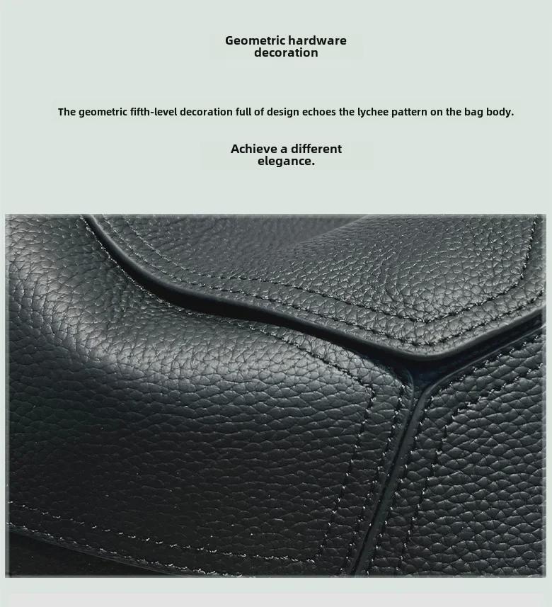 2024 Осень Женская Модная Универсальная Сумка из Коровьей Кожи на Одно Плечо