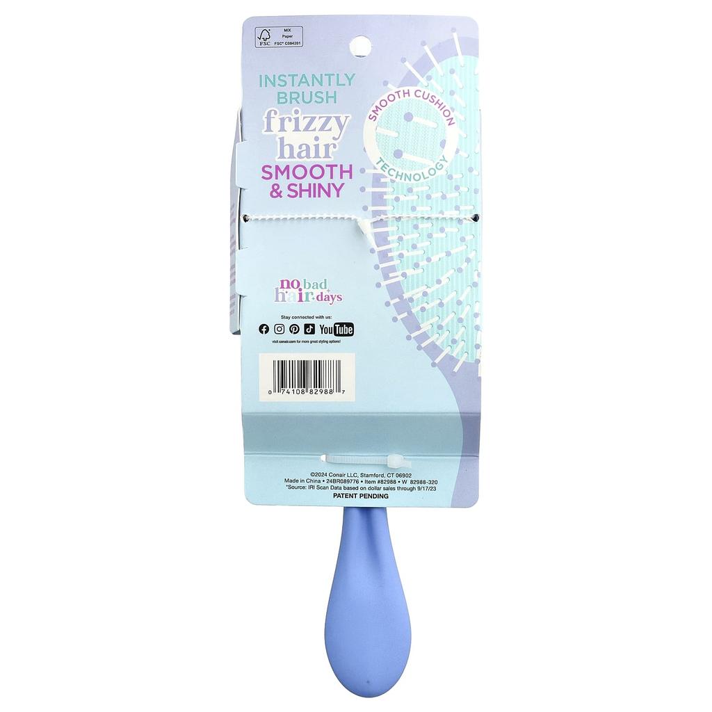 Conair Расческа для волос No Frizz Days, XL, Синяя, 1 расческа