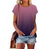 Women's Short Sleeve T Shirts Round Neck Cute Tunic Tops Basic Tees Blouses Loose Fit Pullover