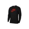 Large Logo Print Crew Neck Long Sleeve Sweatshirt Men Tops Black DH1390-010