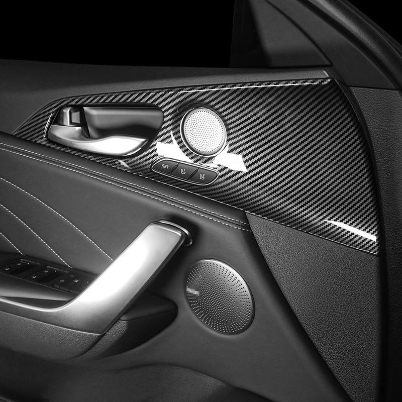 LHD/RHD For Kia Stinger 2018- Carbon Fiber Inner Door Window Lift Button Switch Panel Cover Trim Accessories